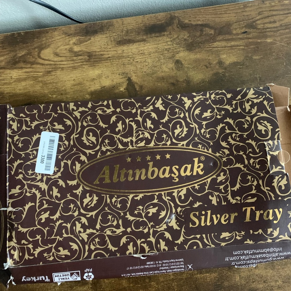 Silver and gold tray